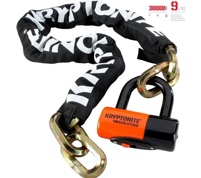 Kryptonite New York 1210 Kettenschloss (100cm) + Evolution Disc Lock