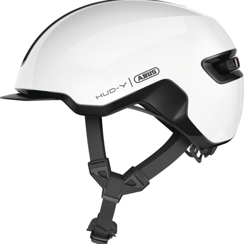 abus hud-y fahrradhelm ABUS HUD-Y Fahrradhelm in Shiny White – Gazelle Store Hamburg