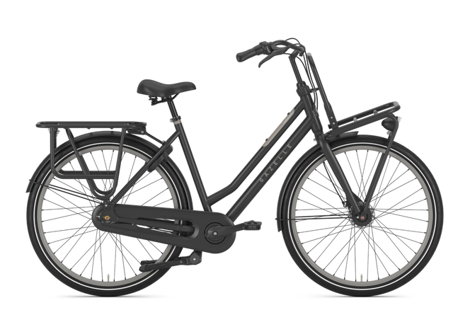 gazelle damenrad schwarz Gazelle HeavyDutyNL Black T7 Freilauf Low-Step – Gazelle Store Hamburg
